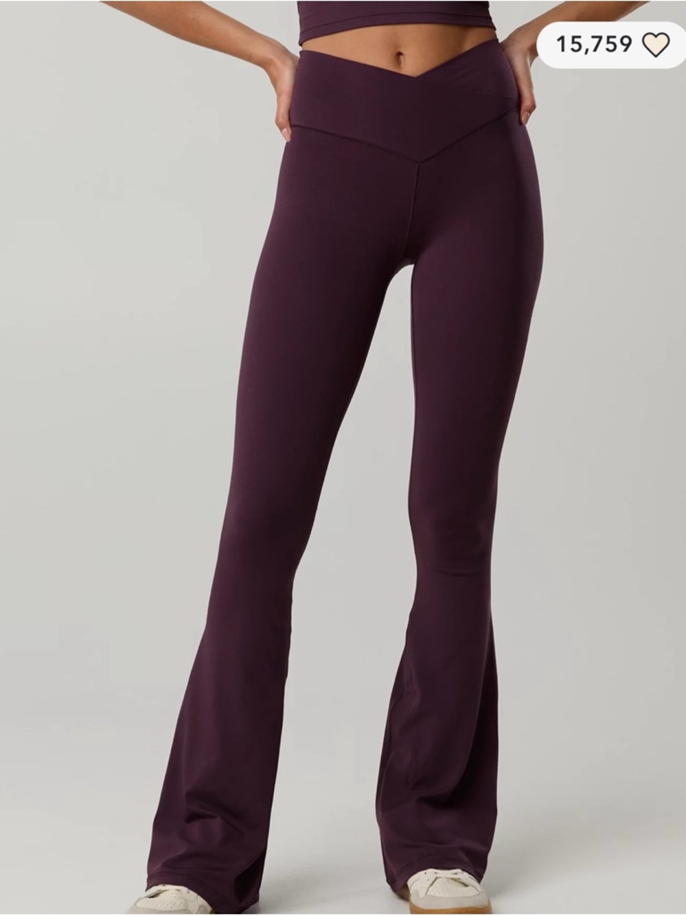 OFFLINE By Aerie Real Me High Waisted Crossover Flare Legging - Picture 4 of 5